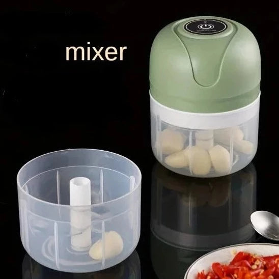 Mini Processador Triturador Elétrico Recarregável, c/ 3 Laminas 250ml