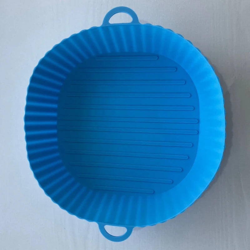 Cesto de Silicone reutilizável para Fritadeira tipo Air Fryer, Molde para Forno e Assadeira para Pizza.