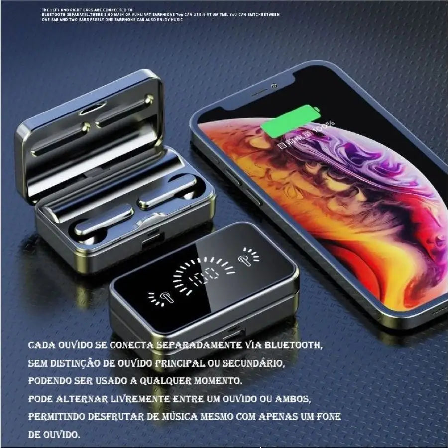 Fone Bluetooth S20 TWS Com Microfone