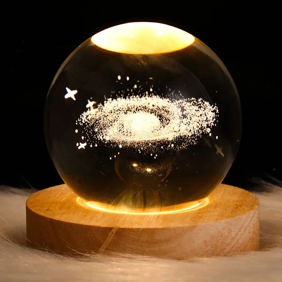 Luminária LED 3D De Mesa Bola De Cristal
