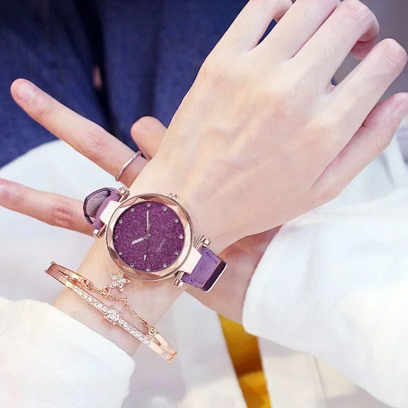 Relógio de Pulso de Luxo com Strass para Mulheres
